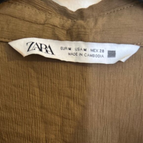 Zara Viscose Blend Short-Sleeve Romper - Size M - Picture 2 of 7